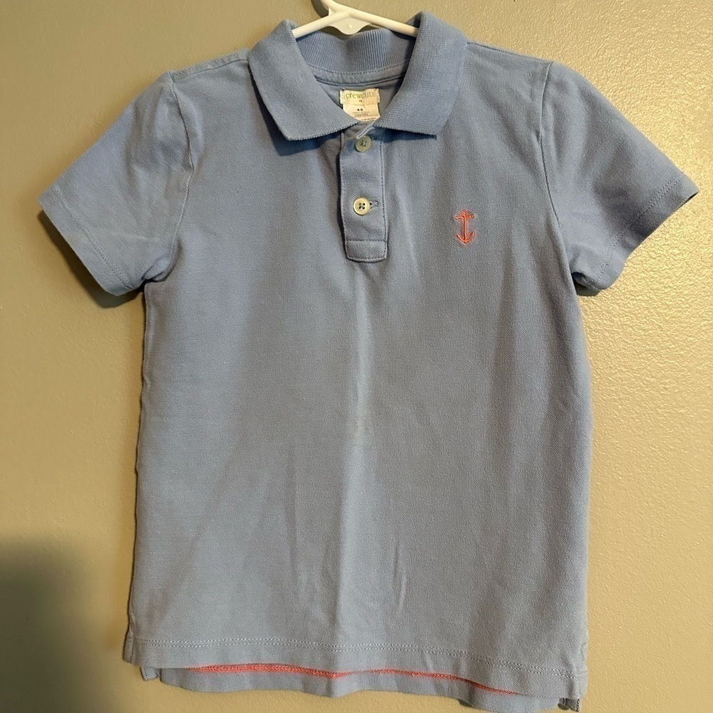 Light Blue Crew Cuts 4/5 shirt with a cute little anchor - Picture 2 of 4